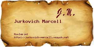 Jurkovich Marcell névjegykártya