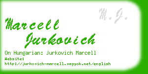 marcell jurkovich business card